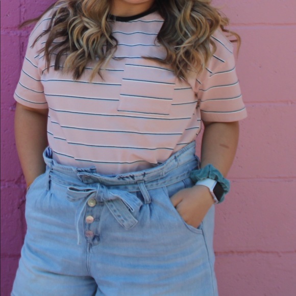 Roolee Pink striped shirt. Worn once - Picture 4 of 5